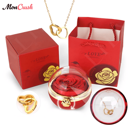 Coffret surprise rose éternelle - Moncrush.fr