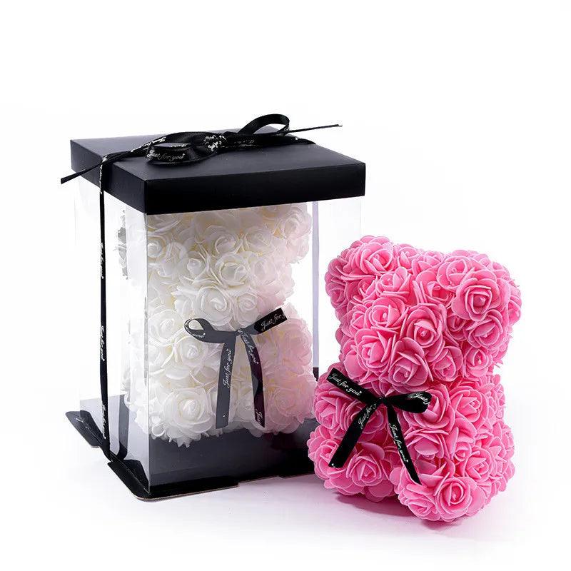 ourson en rose artificielle - Moncrush.fr